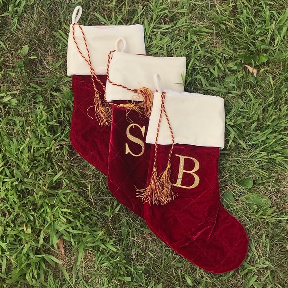 Other - Set of 2 Monogrammed Christmas Stockings